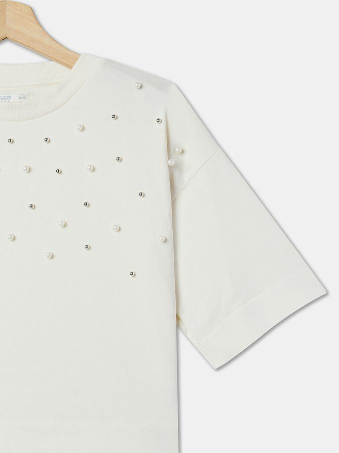 Girls Embellished Round-Neck Top image number 2