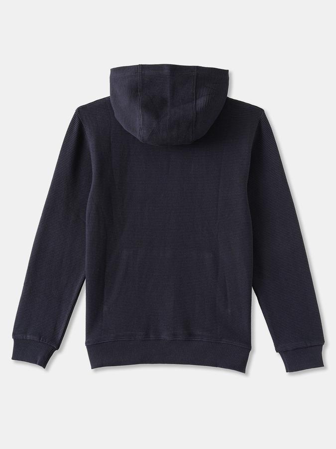 Boys Cotton Relaxed Fit Hooded Solid Hoodie