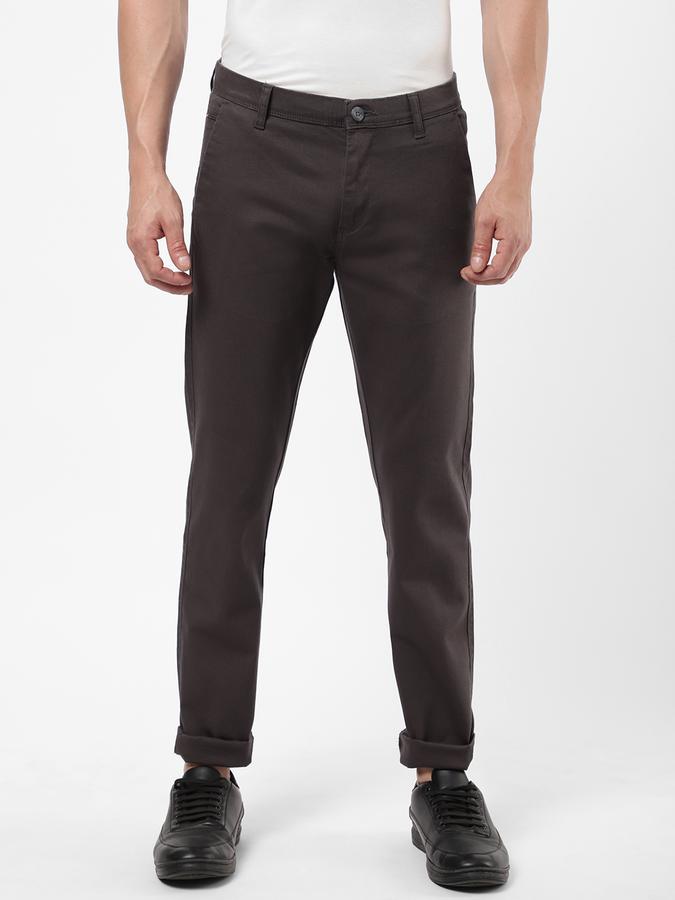 R&B Men Grey Casual Trousers image number 0