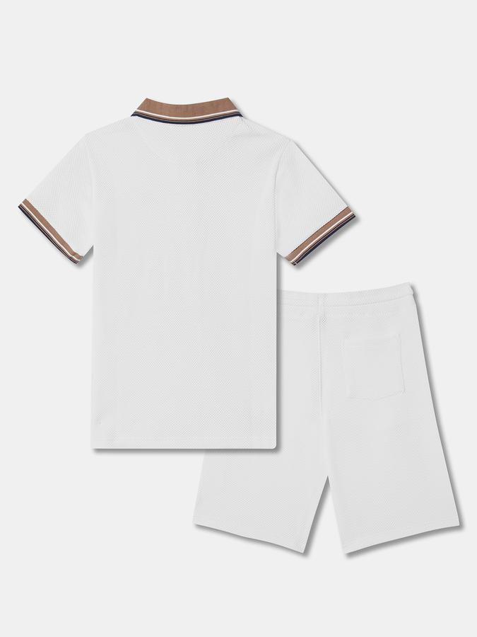 Boys Ribbed T-Shirt & Shorts Set image number 1