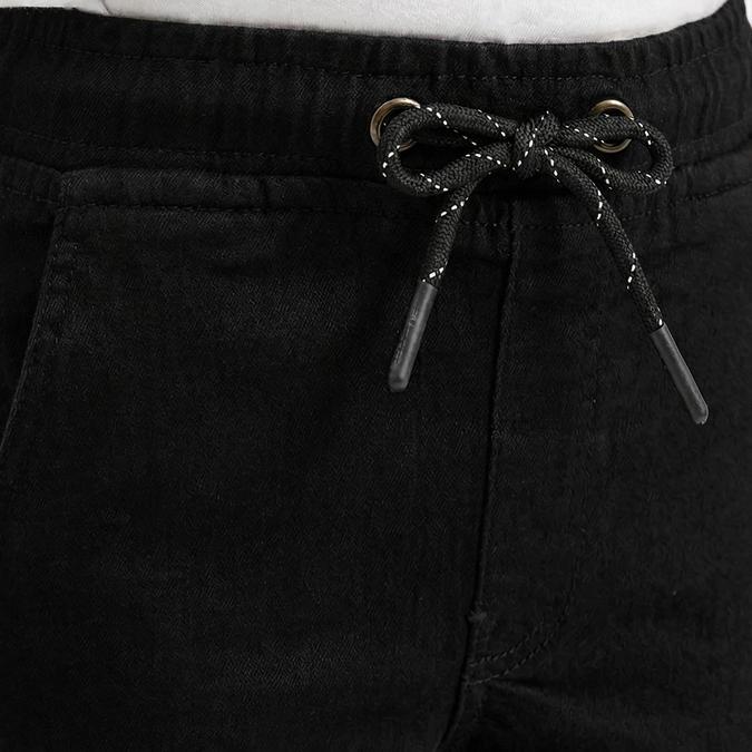 R&B Black Regular Fit Solid Mid Rise Boys Shorts