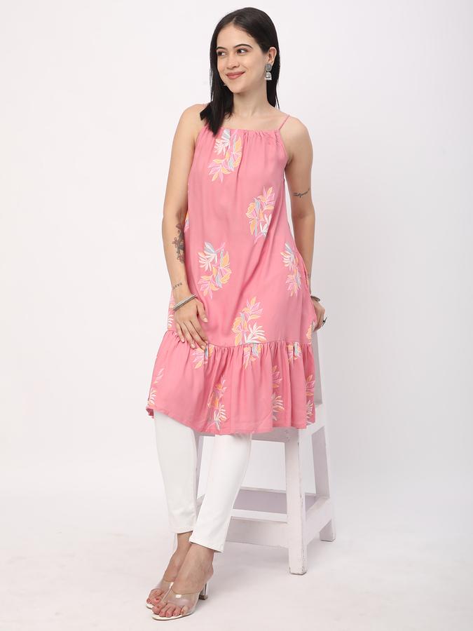 Women Rayon Printed Tunic Ethnic Dress