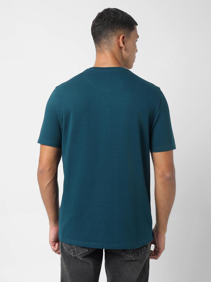 Men Regular Fit Henley T-Shirt with Short Sleeves image number 3