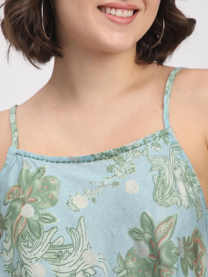 Women Polyester Printed Kurta And Palazzos Set