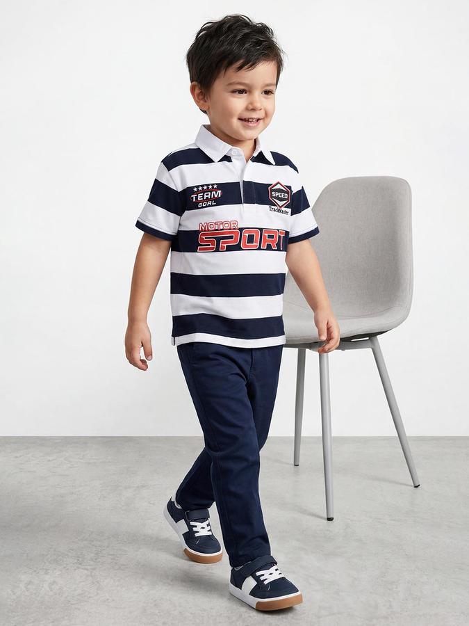 R&B Multi Boys Striped Short Sleeves Tshirt