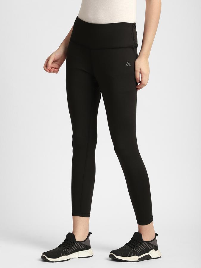 Women Polyester Regular Fit High Rise Solid Tights