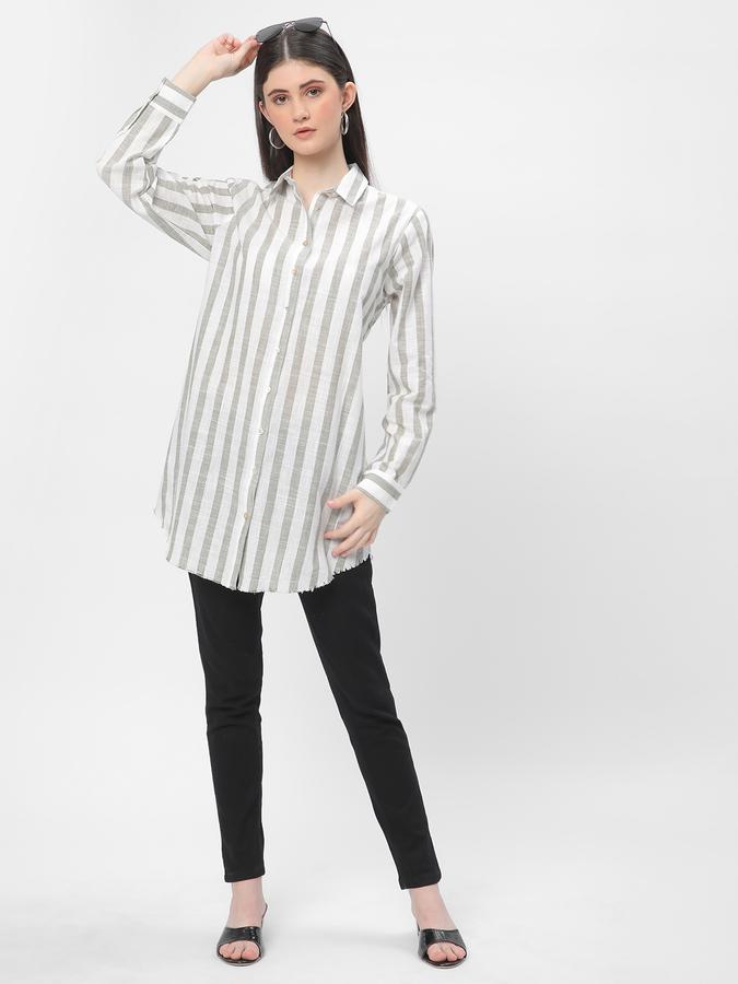R&B Women's Striped Linen Tunic image number 1