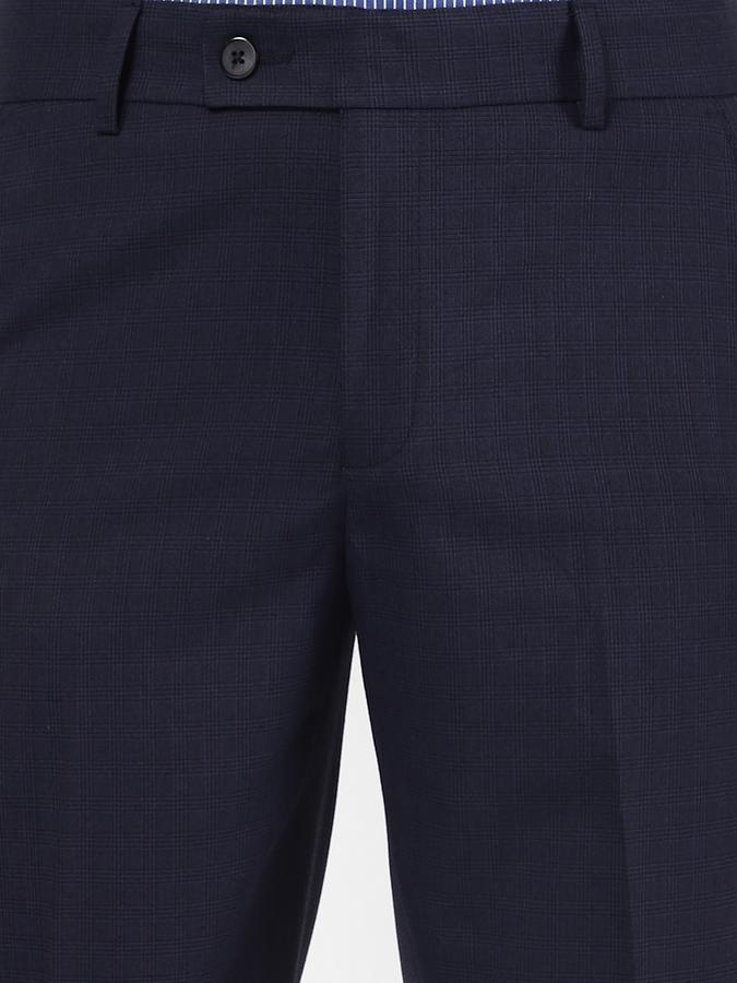 R&B Blue Men Formal Trousers image number 3