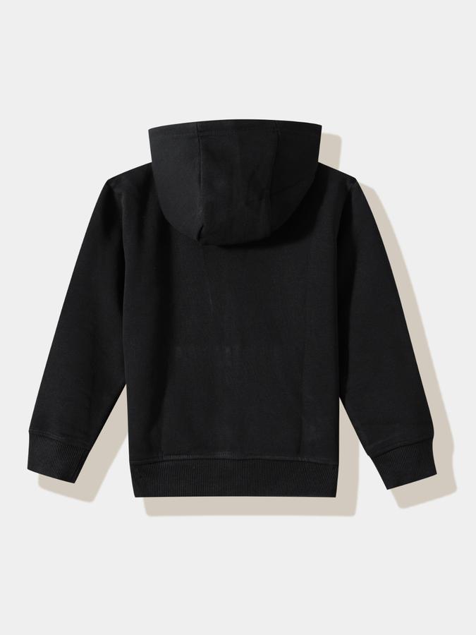 Boys Cotton Hooded Zip Up Solid Jacket