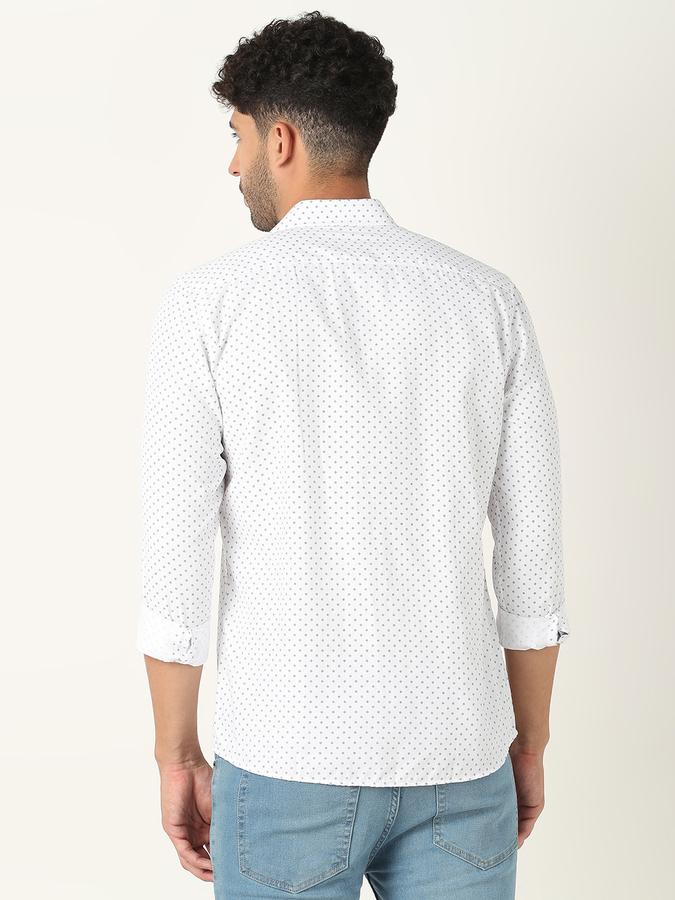Men Swiss Dot Print Regular Fit Shirt image number 3