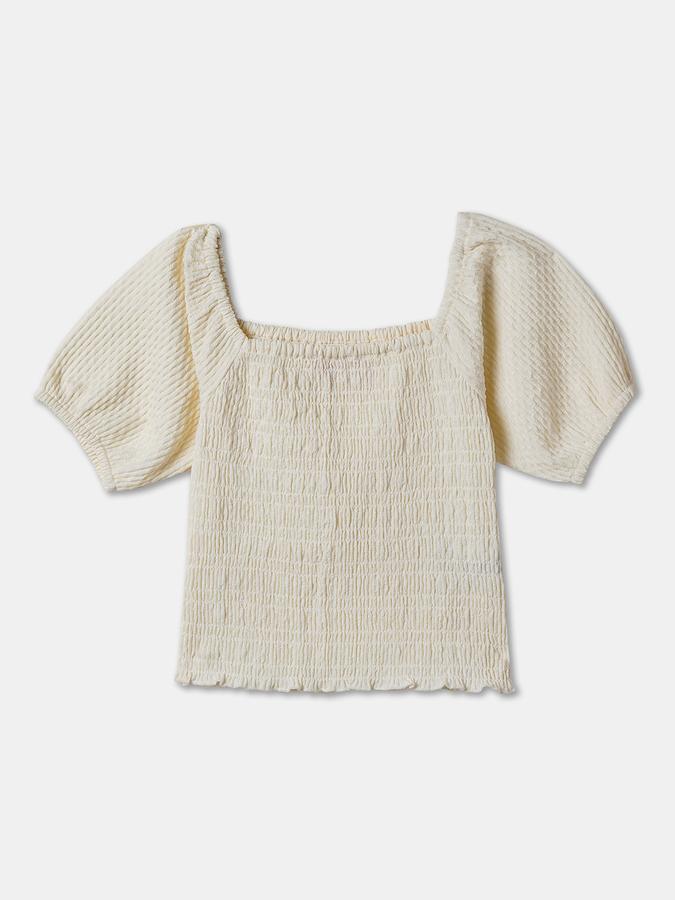 R&B GirLong Sleeves Pure Cotton A-line Top 