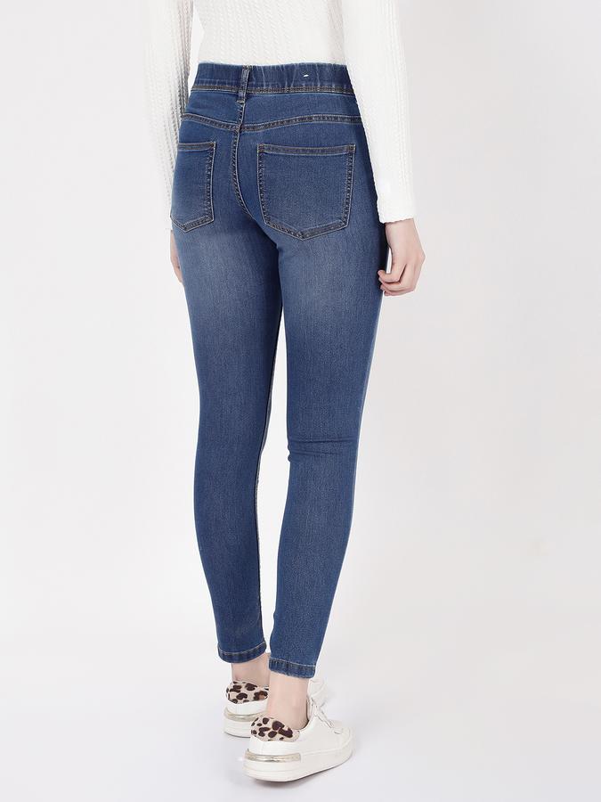 R&B Ladies Pull On Denim Jeggings image number 3