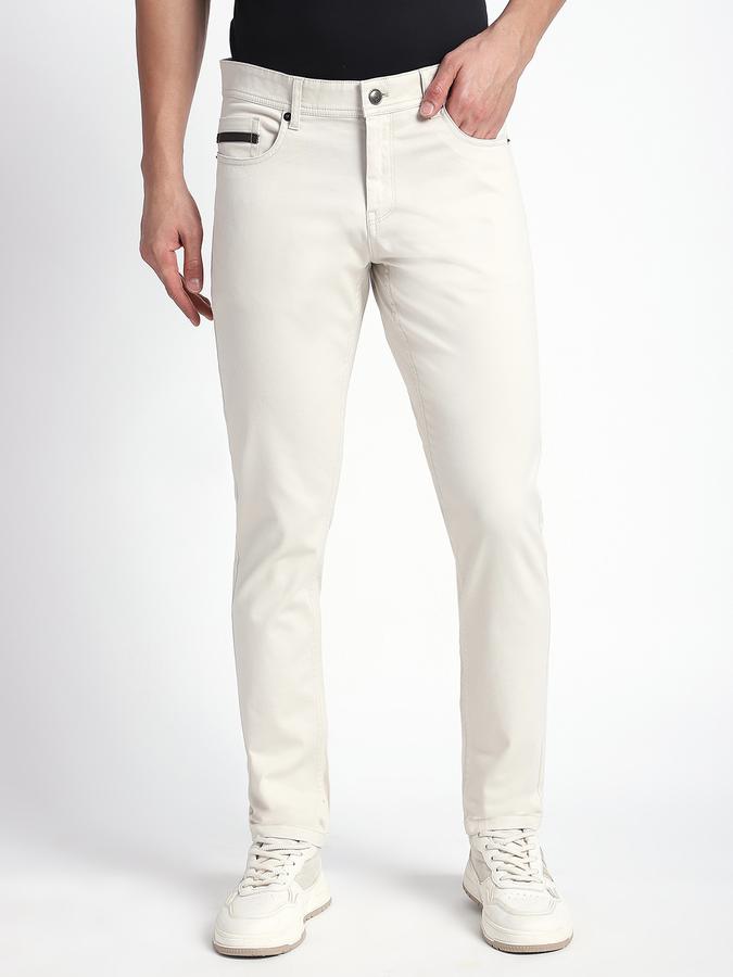 Men Cotton Skinny Fit Flat Front Chino Pants