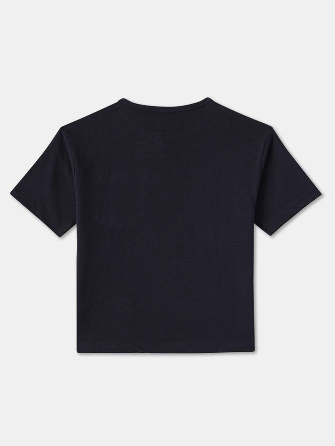 Boys Regular Fit Short Sleeve Henley Neck T-Shirt