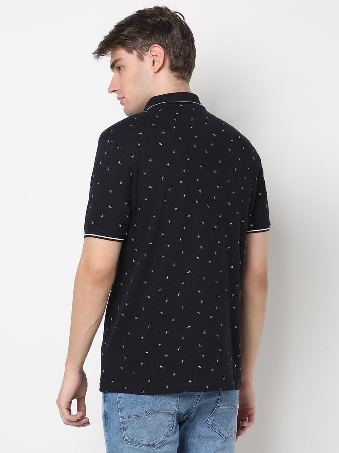 Men Printed Regular Fit Polo T-Shirt image number 3