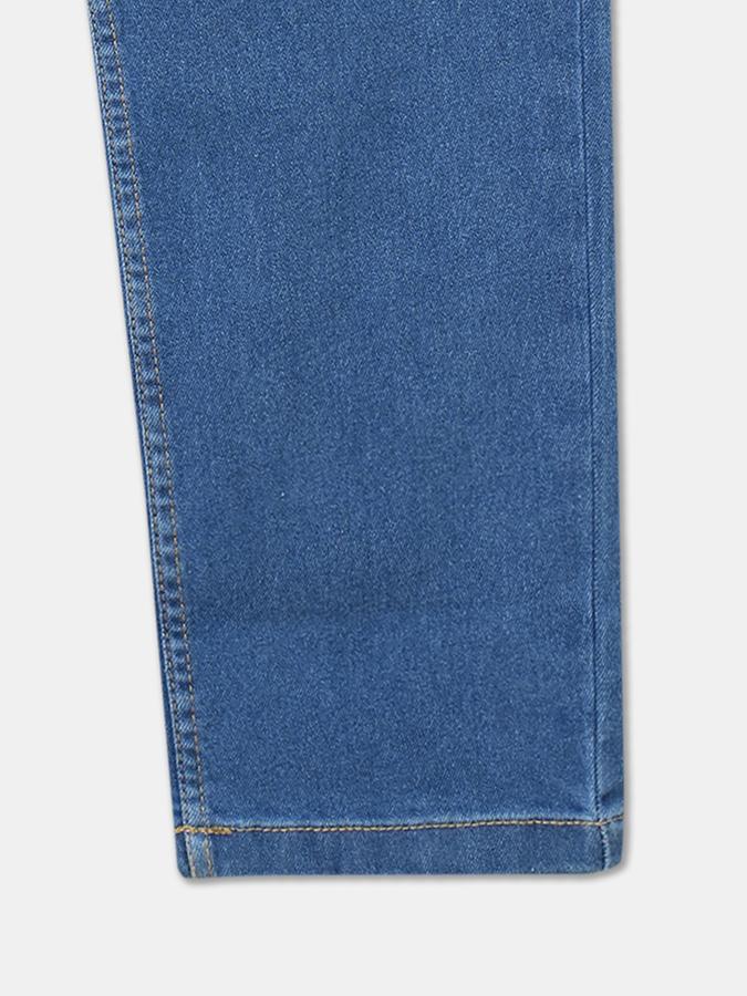 Boys Relaxed Fit Mid Rise Solid Jeans