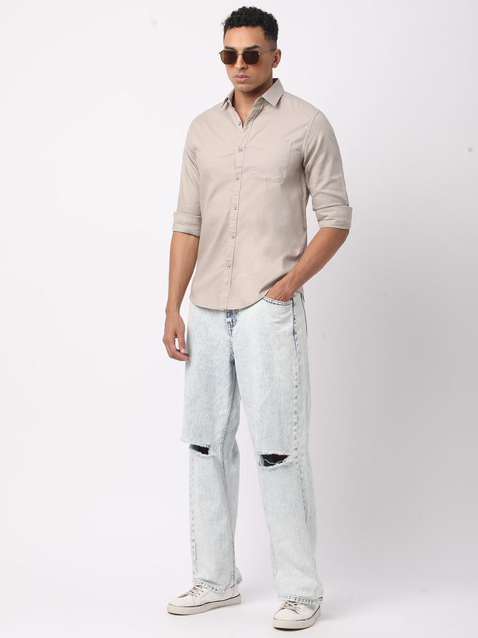 Men Regular Fit Shirt with Patch Pocket image number 1