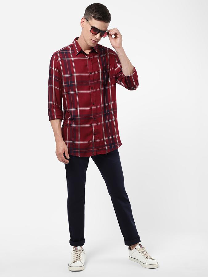 R&B Men Red Casual Shirts image number 1