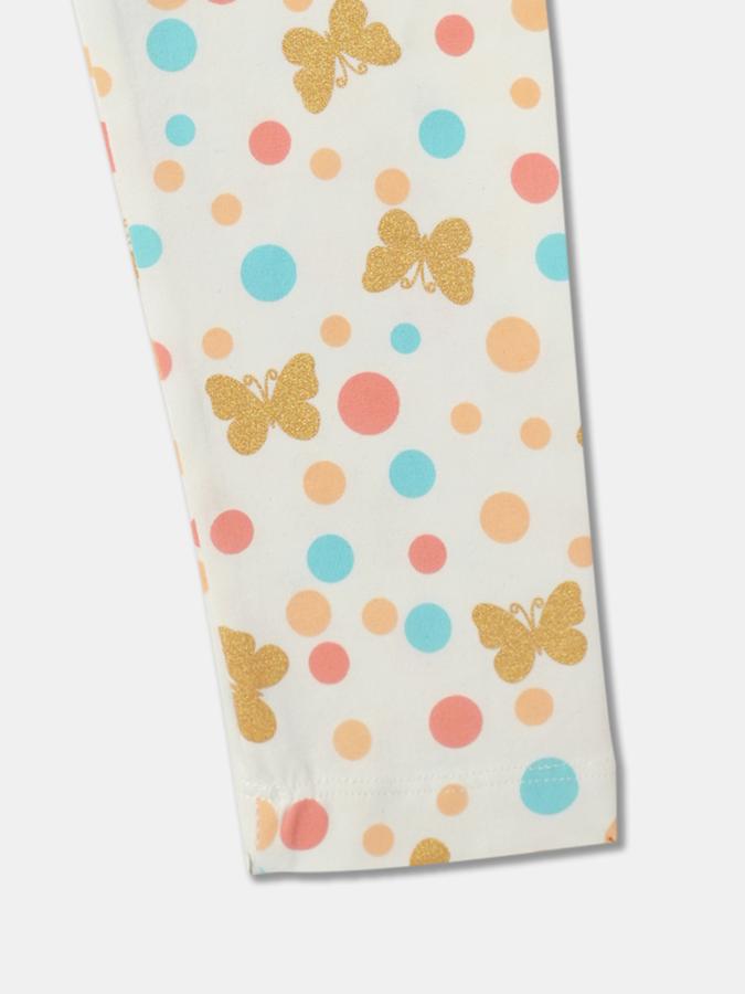 Girls Graphic Full Length Mid Rise Legging