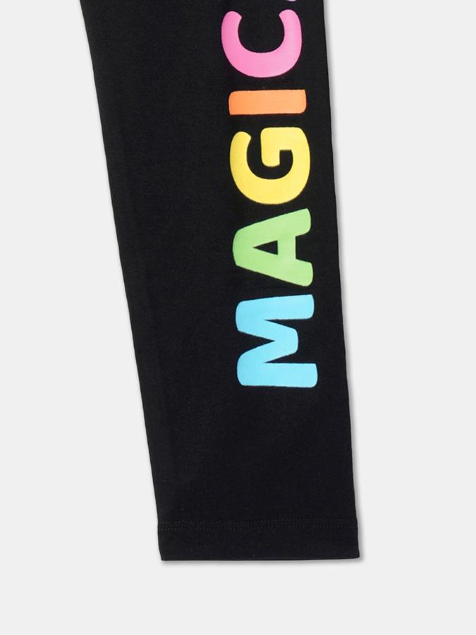 Girls Typographic Print Leggings image number 2