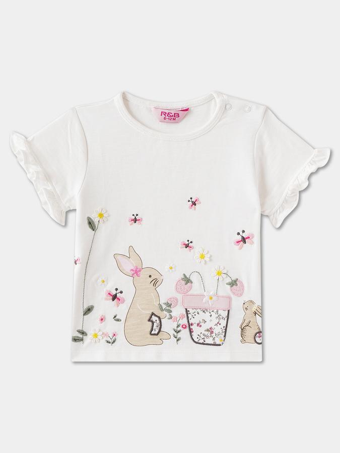 Girls Regular Fit Short Sleeve Crew Neck Top