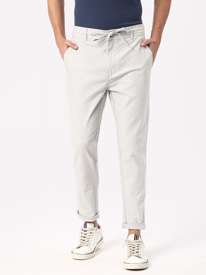 R&B Men Grey Casual Trousers image number 0