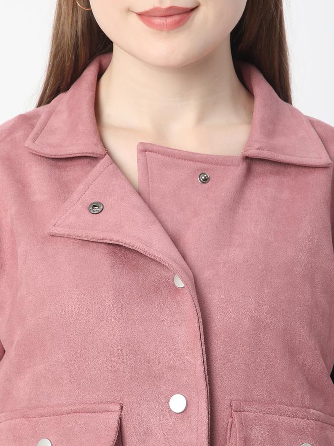 Full Sleeve Solid Women Jacket image number 3