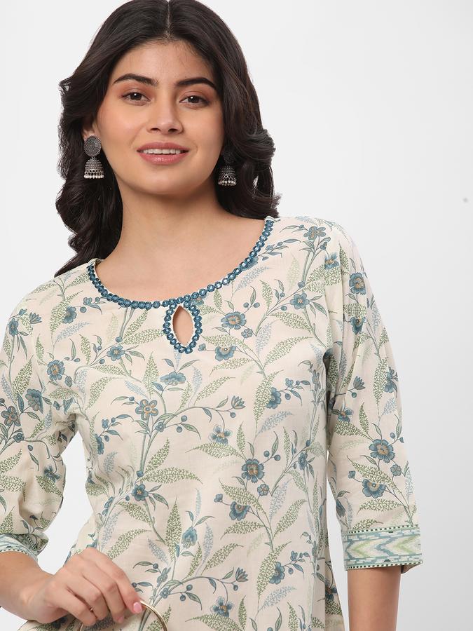 Women Floral Printed Straight Kurta image number 0