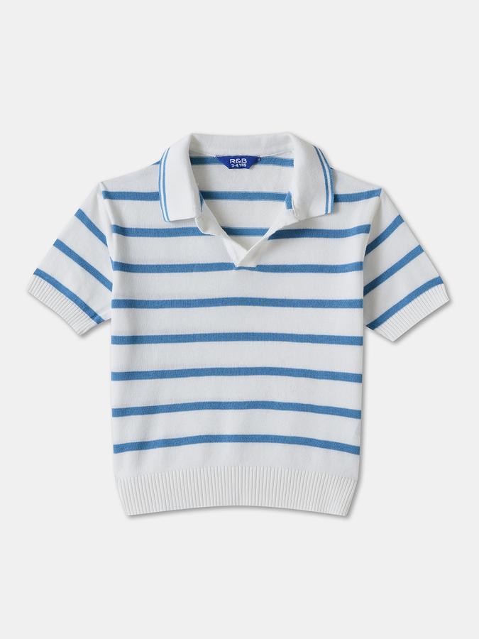 Boys Regular Fit Short Sleeve Polo Collar T-Shirt