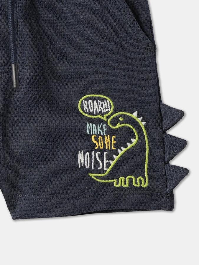 Boys Cotton Relaxed Fit Drawstring Waist Clean Hem Shorts