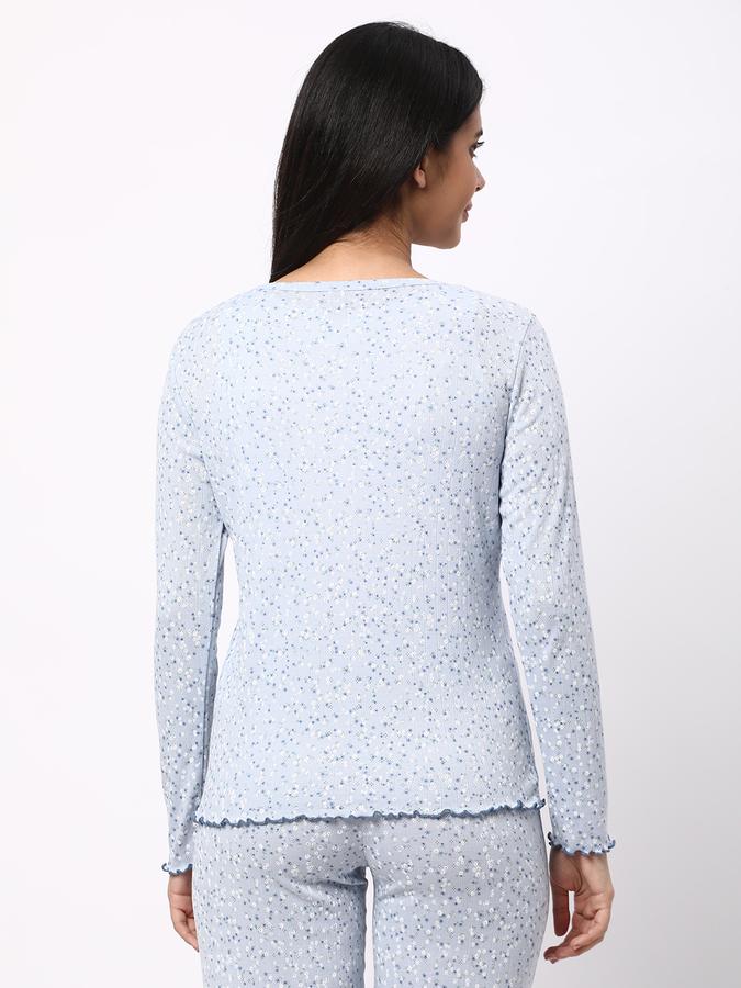 Women Floral Print Nightshirt image number 2