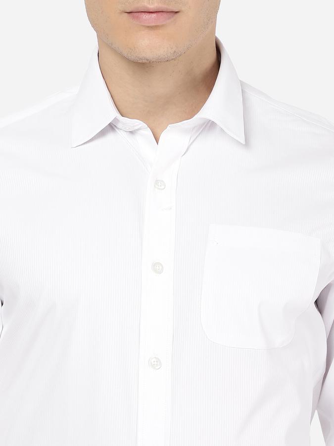 R&B Men White Formal Shirts image number 3