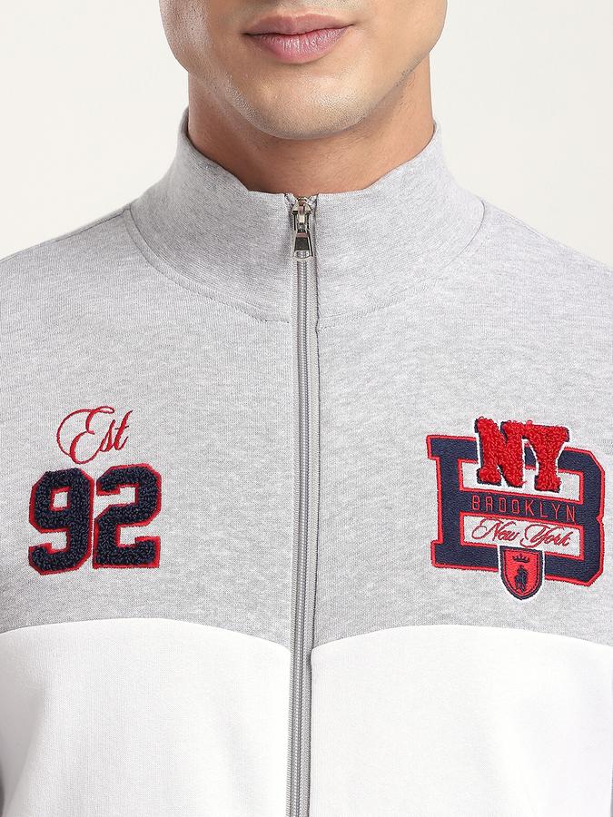 Men Cotton Regular Fit Graphic Jacket