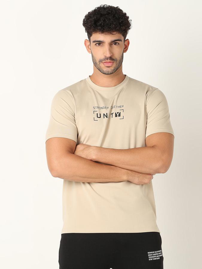 Men Printed Regular Fit Round-Neck T-Shirt image number 0