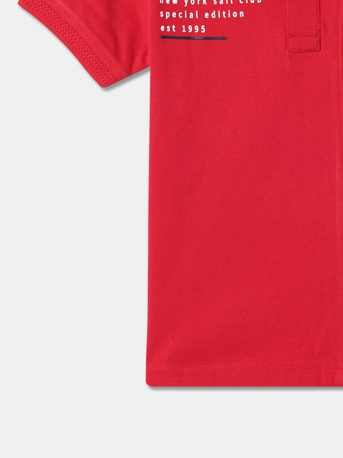 Boys Colourblock Relaxed Fit Polo T-Shirt image number 3
