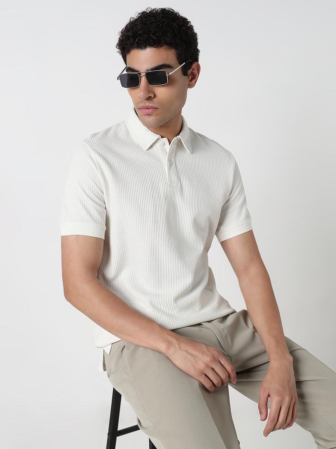 Solid Men Polo Neck T-Shirt 