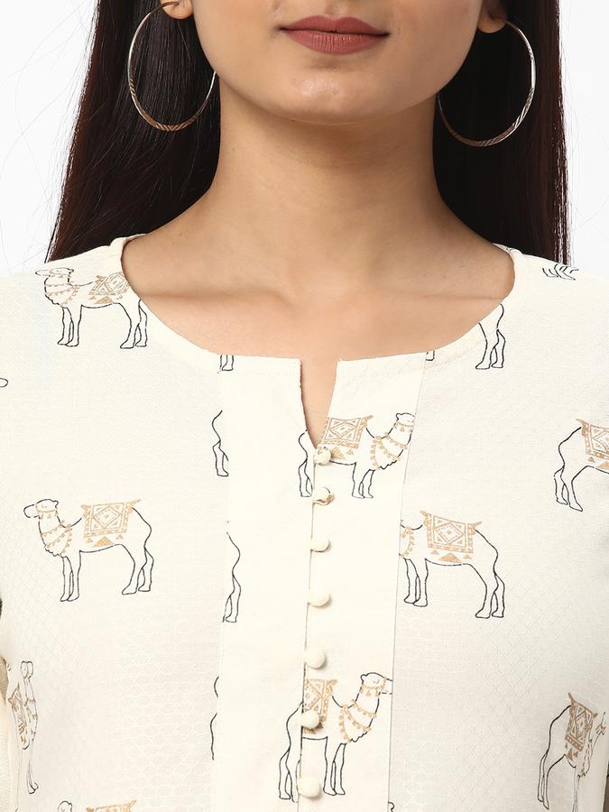 R&B Women's Printed Rayon Tunic 3Q Sleeve image number 3