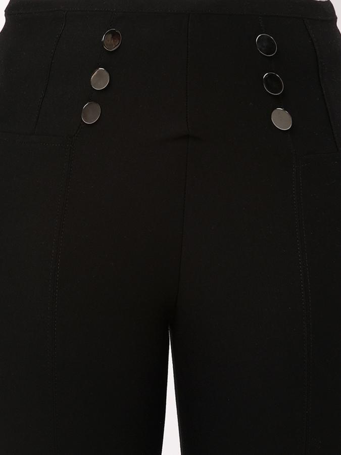 R&B Women's Ponte Pants With Button Details image number 3