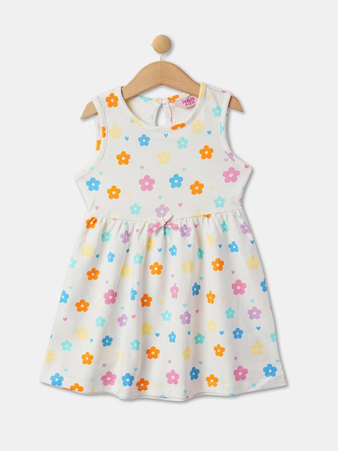 R&B Girls Floral Print A-Line Dress