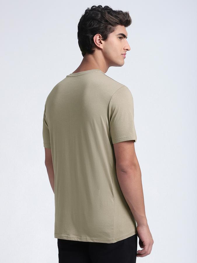 Men Cotton Regular Fit Crew Neck Typographic T-shirt