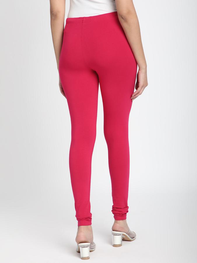 Women Cotton Elasticated Waist Full Length Solid Leggings