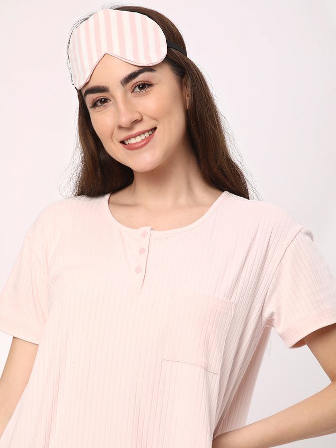 R&B Women Peach Night Dresses