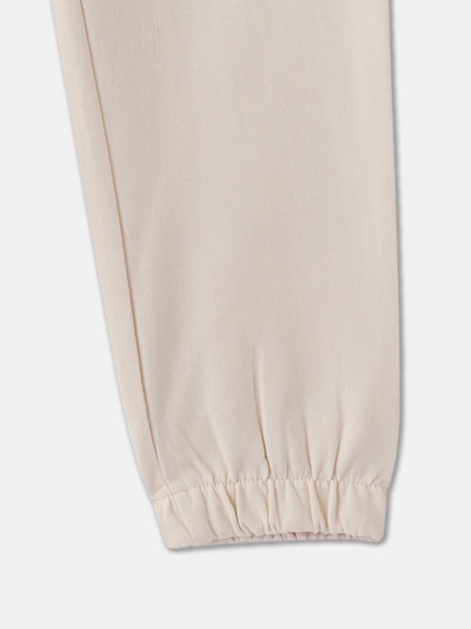 Girls Cotton Regular Fit Drawstring Waist Cuffed Hem Joggers