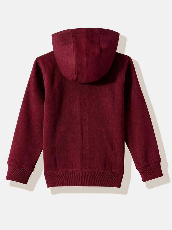 Boys Cotton Hooded Zip Up Solid Jacket