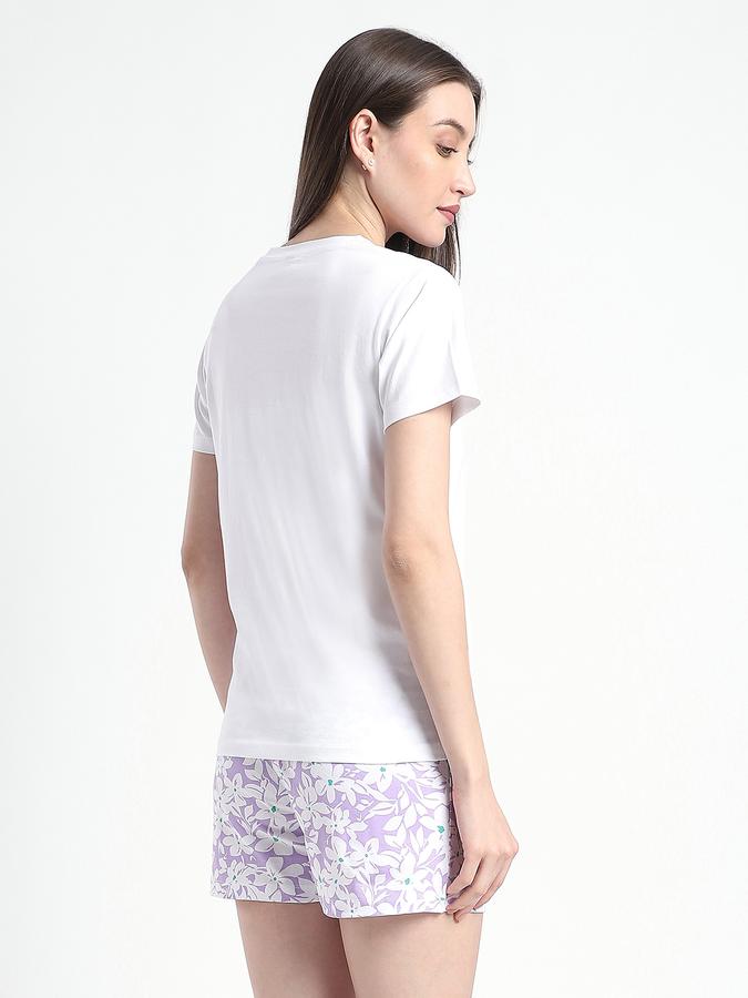 Boys Cotton Regular Fit Round Neck Short Sleeve Floral Sleepwear Set