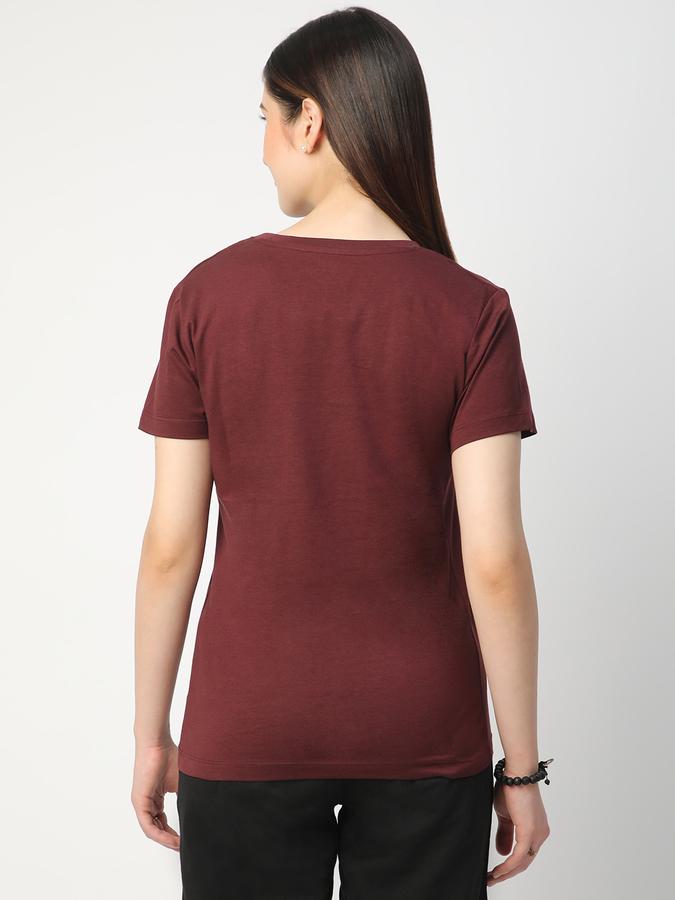 Women Cotton Regular Fit Crew Neck Graphic T-shirt