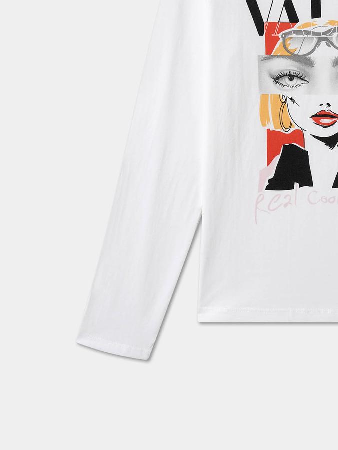 Girls Graphic Print Pure Cotton Regular T Shirt image number 3