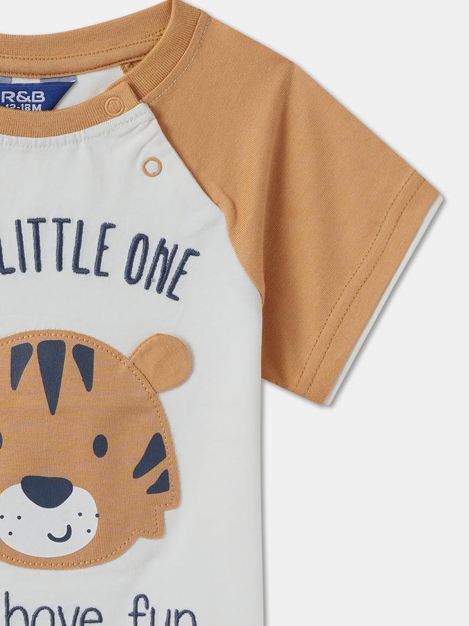 Baby Boys Graphic Print Pure Cotton Regular T Shirt image number 2
