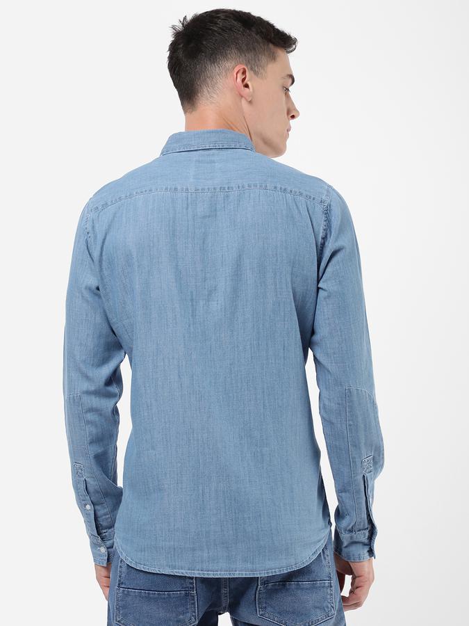 R&B Blue Men Casual Shirts image number 2