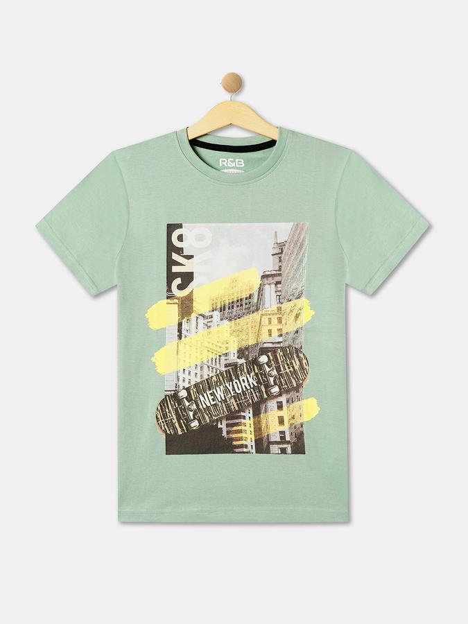 Boys Graphic Print Round-Neck T-Shirt image number 0